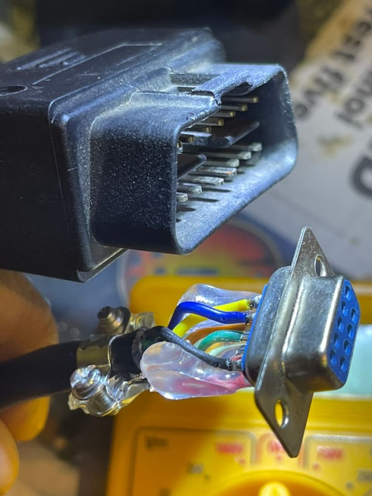 DB9-OBD2 cable mapping