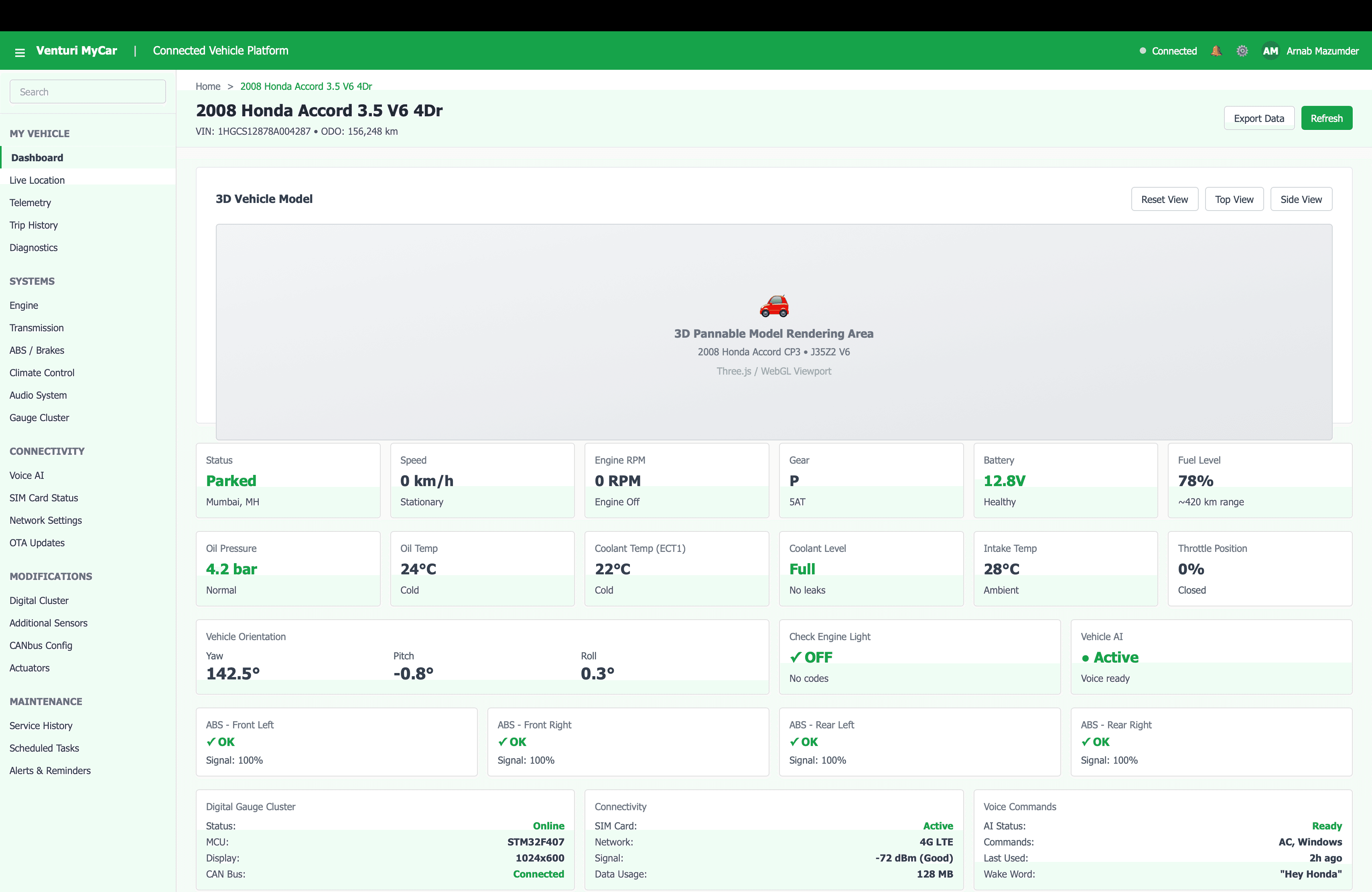 Venturi MyCar - Automotive IoT Platform